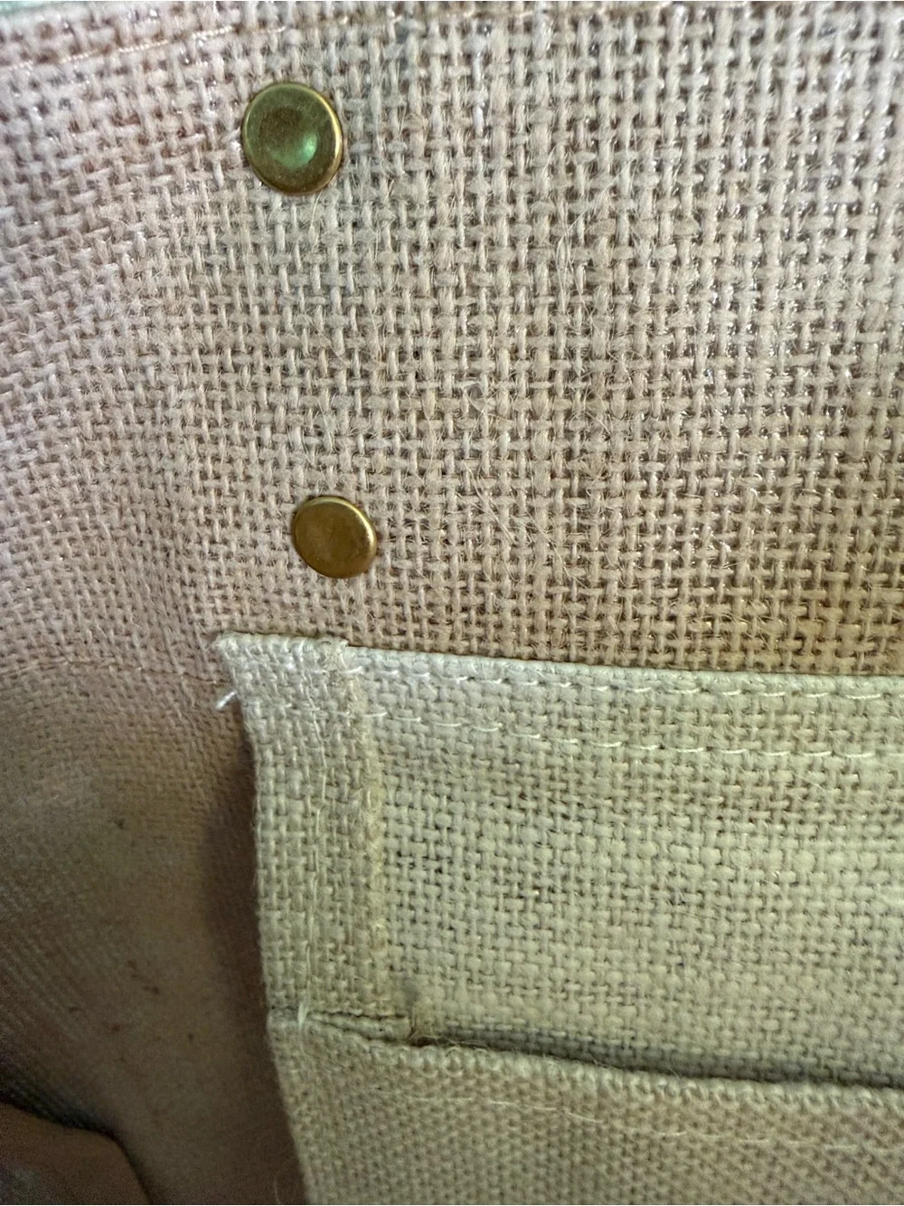 St. Regis-branded Beach Tote Bag in Natural Brown & Cream